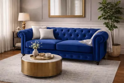 CHESTERFIELD, Canap� 3 places  en velours