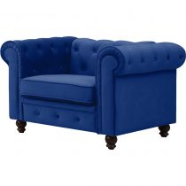 CHESTERFIELD, Fauteuil en velours