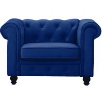 CHESTERFIELD, Fauteuil en velours