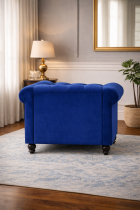 CHESTERFIELD, Fauteuil en velours
