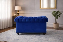 CHESTERFIELD, Fauteuil en velours