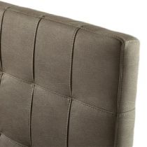 CITY2, Lit coffre existe en plusieurs dimensions en tissu Nubuck taupe, avec option matelas Aloe Vera 18cm