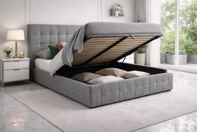CITY2, Lit coffre existe en plusieurs tailles de couchage et rev�tements. Vendu sans matelas