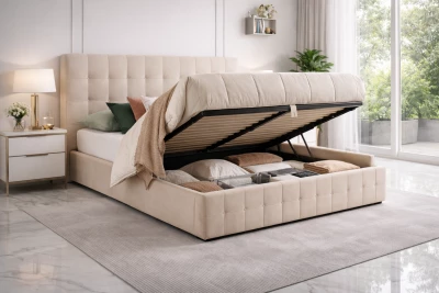 CITY2, Lit coffre existe en plusieurs tailles de couchage et rev�tements. Vendu sans matelas