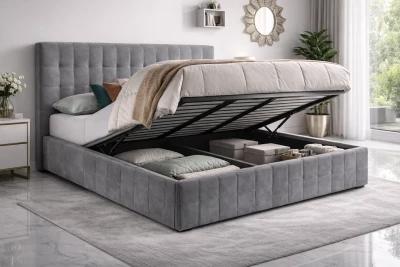 CITY2, Lit coffre existe en plusieurs tailles de couchage et rev�tements. Vendu sans matelas