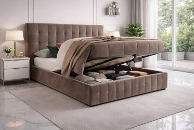 CITY2, Lit coffre existe en plusieurs tailles de couchage et rev�tements. Vendu sans matelas