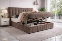 CITY2, Lit coffre existe en plusieurs tailles de couchage et rev&ecirc;tements. Vendu sans matelas