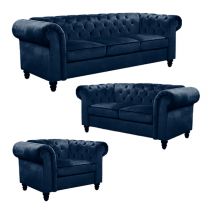 CLOUTE, Offre Canapé \ Chesterfield\  3+2+1 places en tissu velours