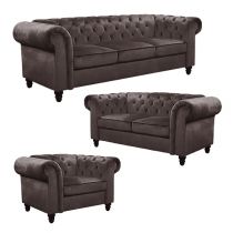 CLOUTE, Offre Canapé \ Chesterfield\  3+2+1 places en tissu velours