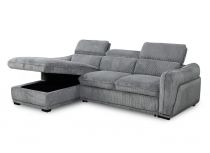 COTYBED, Angle convertible NON reversible COTYBED avec méridienne coffre - Tissu 