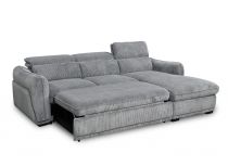 COTYBED, Angle convertible NON reversible COTYBED avec méridienne coffre - Tissu 