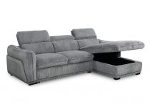 COTYBED, Angle convertible NON reversible COTYBED avec méridienne coffre - Tissu 