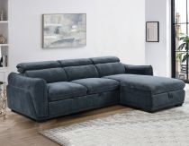 COTYBED, Angle convertible NON reversible COTYBED avec méridienne coffre - Tissu 