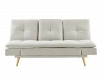 DANIELA, canap&eacute; Clic-clac avec tablette rabattable rev&ecirc;tement tissu NEVE,184*94/114*91cm