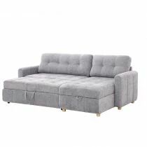 DANUBE, Grand Angle convertible gigogne 2 places + m&eacute;ridienne coffre