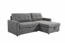 DANUBE, Grand Angle convertible gigogne 2 places + m&eacute;ridienne coffre