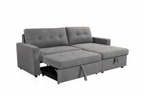 DANUBE, Grand Angle convertible gigogne 2 places + m&eacute;ridienne coffre