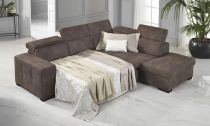 DYLAN, Canapé grand angle convertible Gigogne 2 places, revêtement Tissu Artemis ou Luna