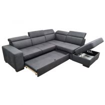 DYLAN, Canapé grand angle convertible Gigogne 2 places, revêtement Tissu Artemis ou Luna