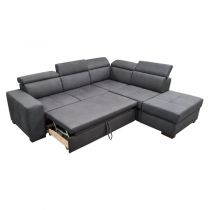 DYLAN, Canapé grand angle convertible Gigogne 2 places, revêtement Tissu Artemis ou Luna