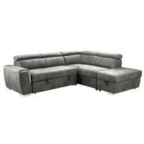 ELBA II ,Grand Angle gauche 2AP, <br>Convertible gigogne 2 places + pouf coffre