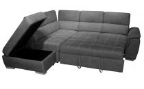 ELBA II, Grand Angle gauche 2AP, Convertible gigogne 2 places + pouf coffre