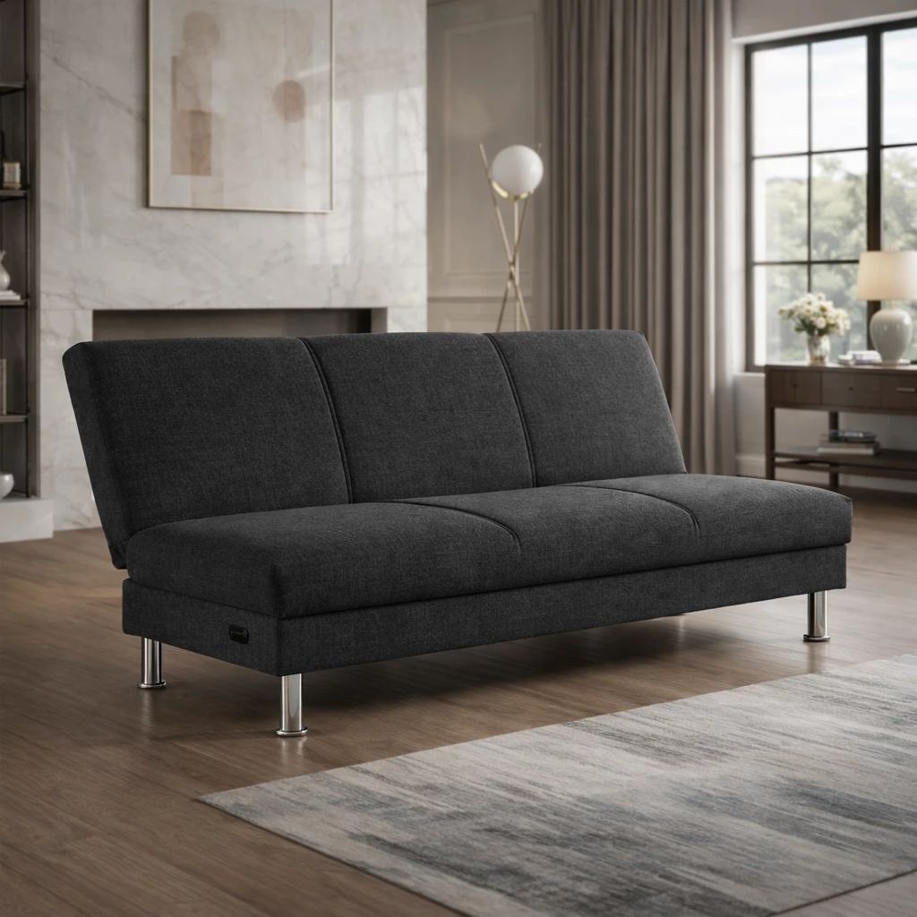 ELIOS Clic Clac en tissu BARREL GRIS, avec coffre