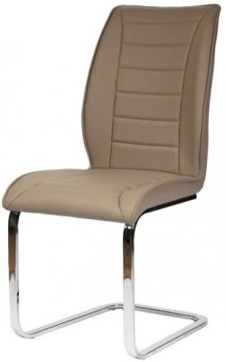 EMMA chaise (dsigne par Vittorio Bellini)-pieds chroms PU