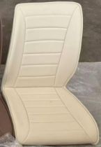 EMMA chaise (désignée par Vittorio Bellini)-pieds chromés PU