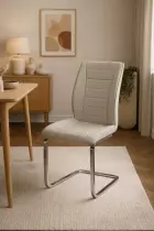 EMMA chaise (d&eacute;sign&eacute;e par Vittorio Bellini)-pieds chrom&eacute;s PU