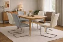 EMMA chaise (d&eacute;sign&eacute;e par Vittorio Bellini)-pieds chrom&eacute;s PU