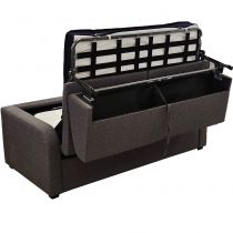 ERIC, Convertible Rapido pour usage quotidien, couchage 120,140 ou 160 cm en Tissu Galardo 