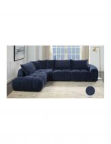 EVREST(HY-9259)GAUCHE(CL+2p)-tissu SOLO330Bleu Marine (320*222*102cm)