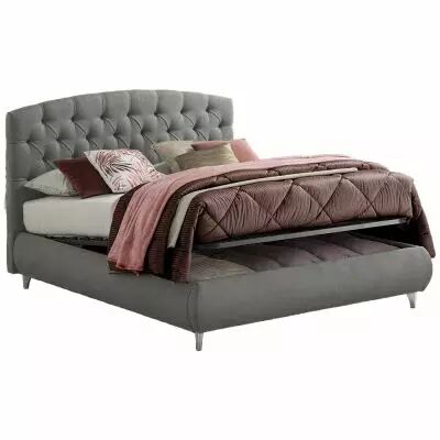 FRIDA, lit coffre, diff�rentes dimensions et rev�tements disponibles, sans matelas