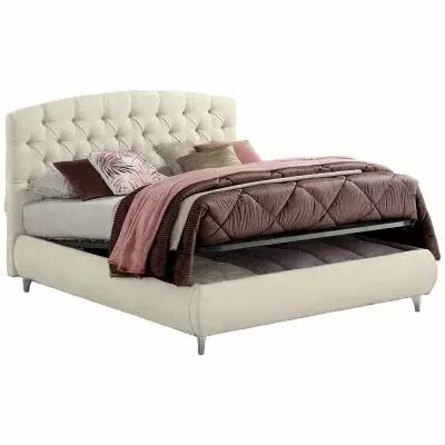 FRIDA, lit coffre, diff�rentes dimensions et rev�tements disponibles, sans matelas