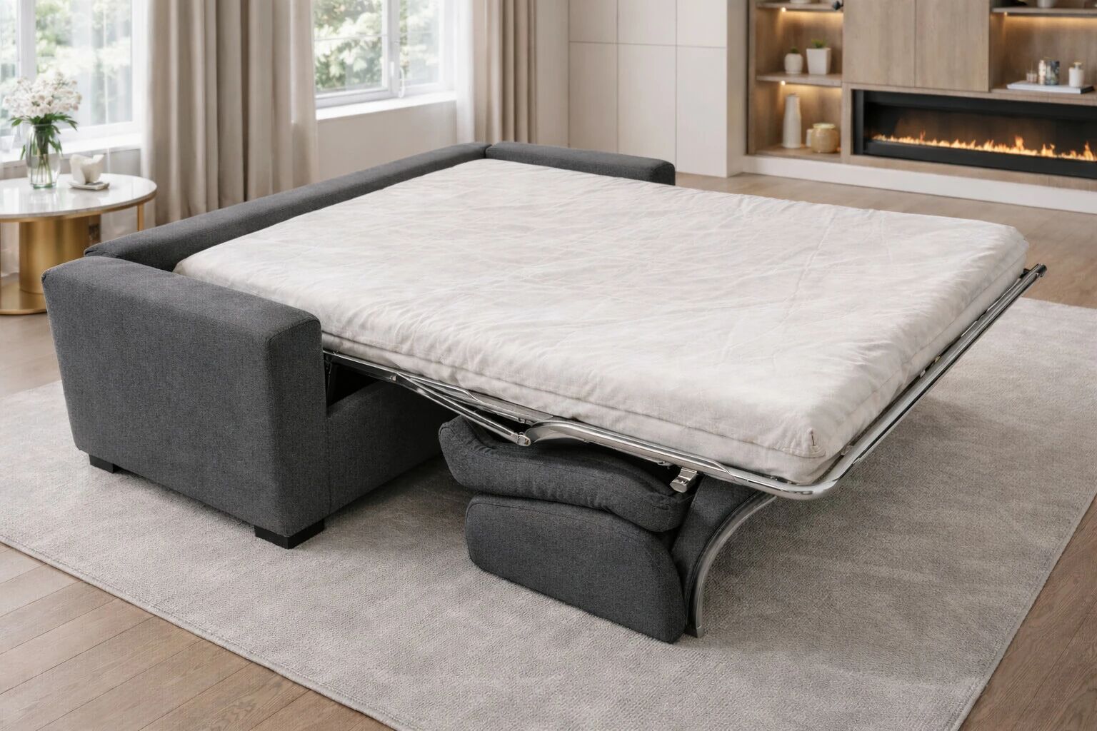 GEANT, Convertible pour usage quotidien, Couchage 140cm  en tissu Artemis