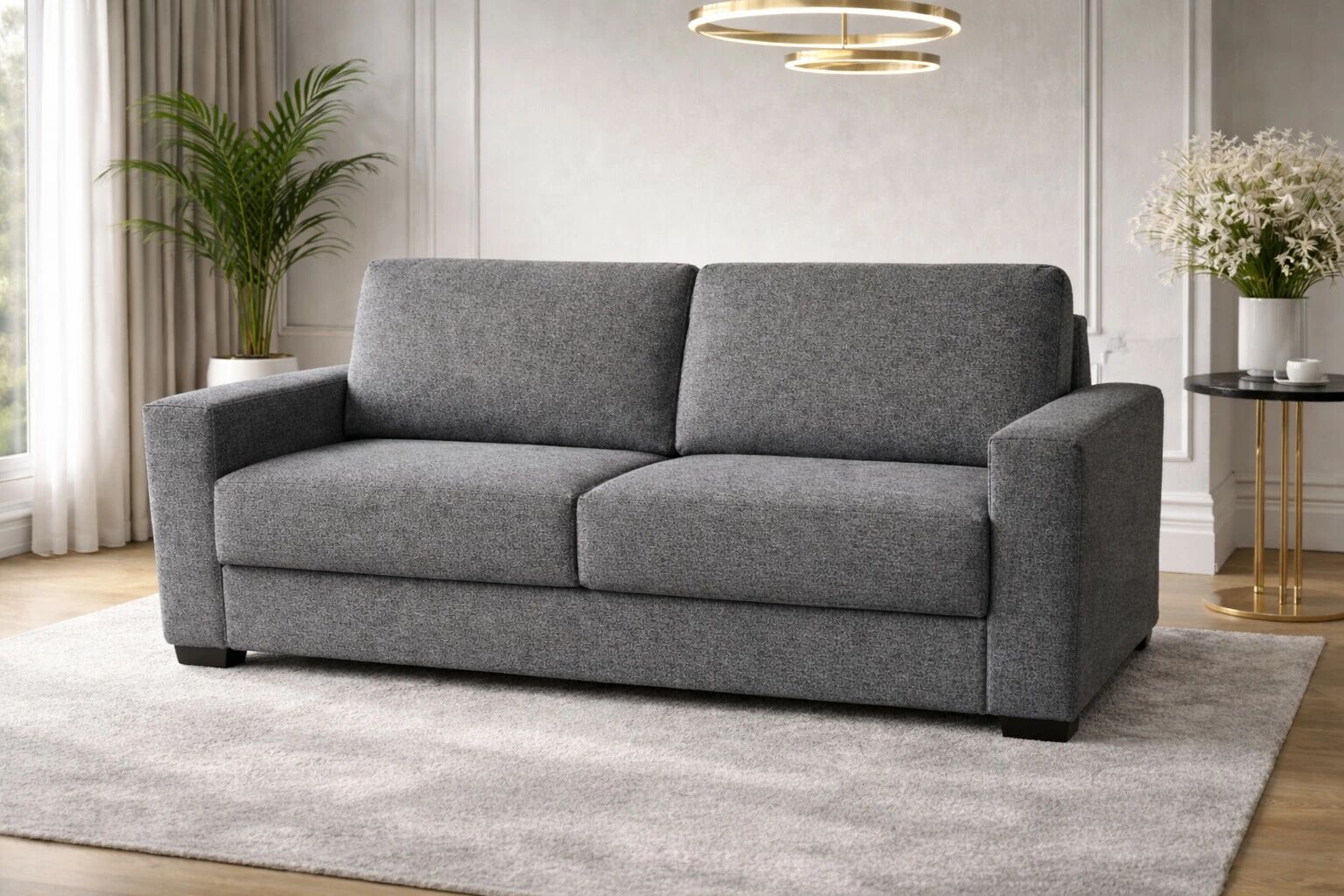 GEANT, Convertible pour usage quotidien, Couchage 140cm  en tissu Artemis