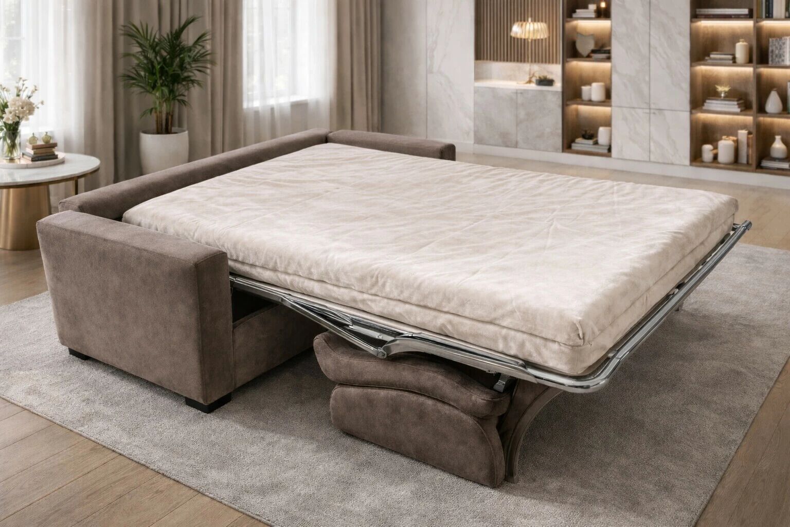 GEANT, Convertible pour usage quotidien, Couchage 140cm  en Velours