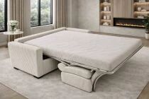 GEANT, Convertible pour usage quotidien, Couchage 140cm en Velours C&ocirc;tel&eacute; 