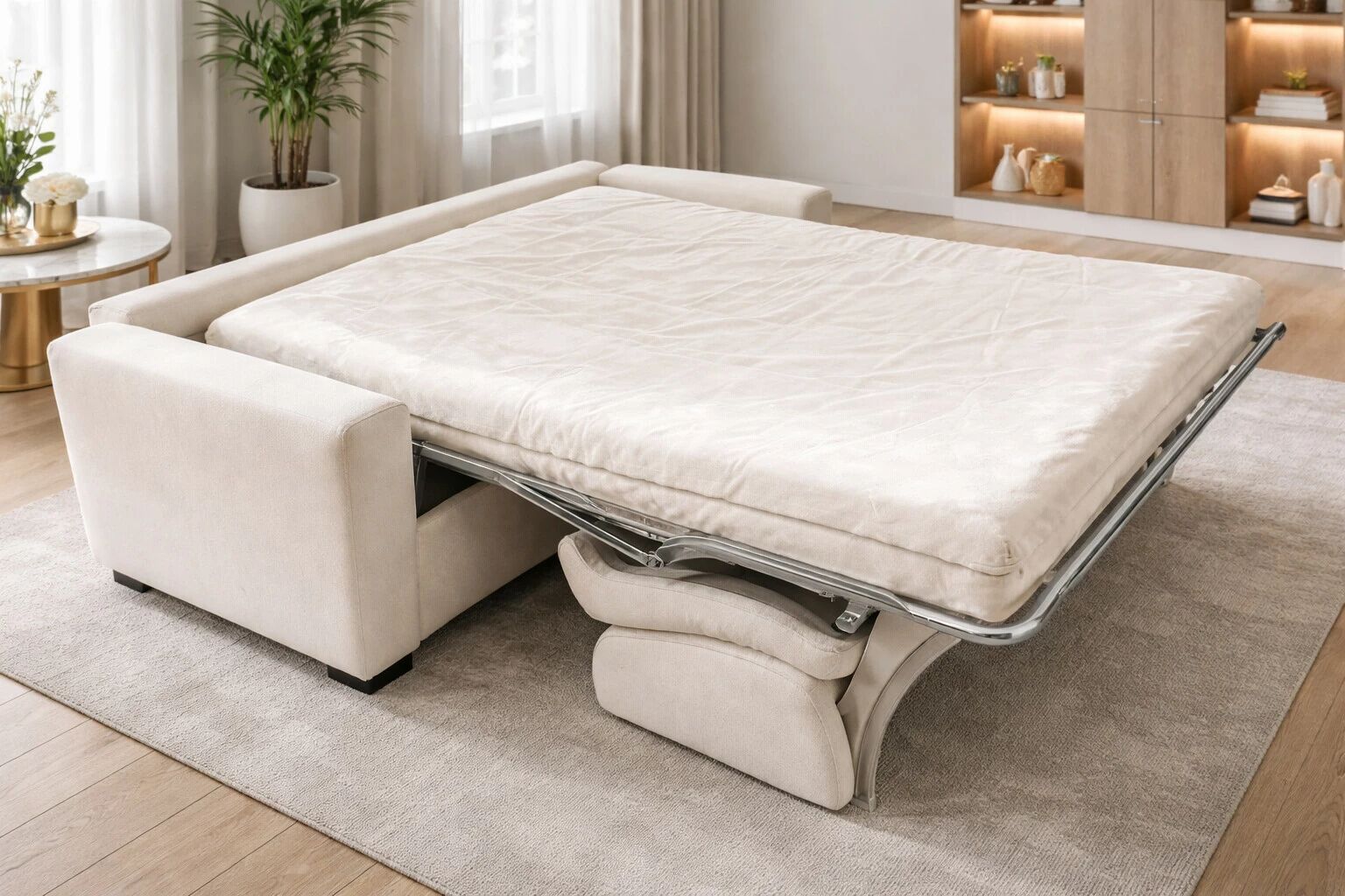 GEANT, Convertible pour usage quotidien, Couchage 160cm  en VELOURS TIFFANY