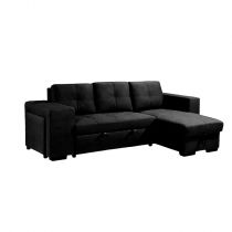IBIZA, Canapé d\'angle reversible convertible Gigogne avec Chaise longue coffre et pouf