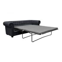 IMPERIAL, Canapé 3 places Chesterfield convertible Som\'toile en cuir régénéré