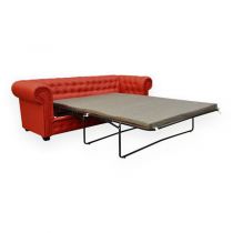 IMPERIAL, Canapé 3 places Chesterfield convertible Som\'toile en cuir régénéré