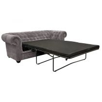 IMPERIAL, Canapé 3 places Chesterfield convertible Som\'toile en velours Tiffany