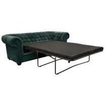 IMPERIAL, Canapé 3 places Chesterfield convertible Som\'toile en velours Tiffany