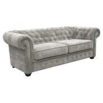 IMPERIAL, Canapé 3 places Chesterfield convertible Som\'toile en velours Tiffany