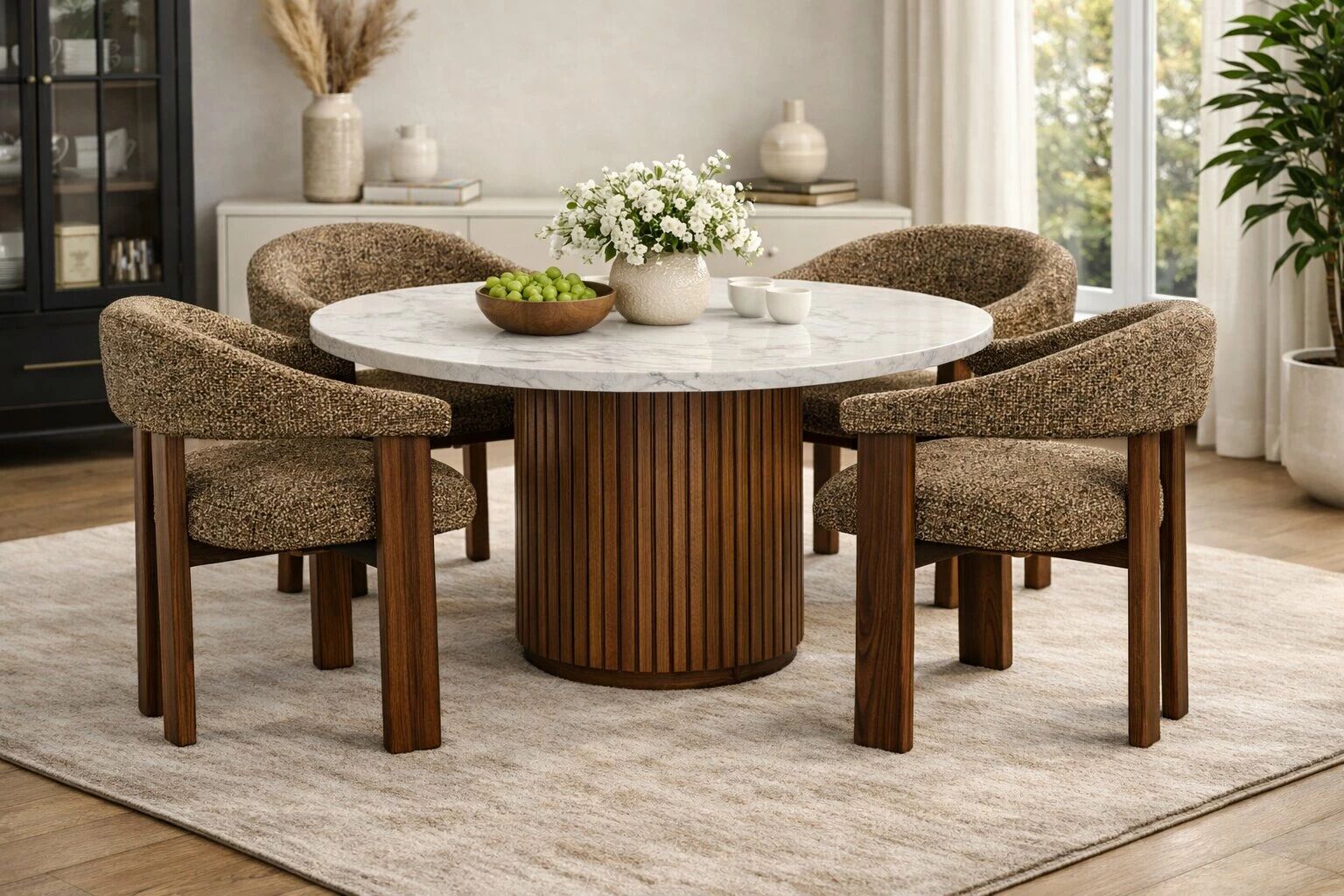 JAPA chaise OTEFIELD-431 TAUPE + pieds marron (61*61*79cm)