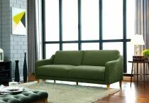 JULIE, canap&eacute; Clic-clac scandinave rev&ecirc;tement tissu ,JULIE -Clic Clac scandi- tissu BZ1166-22 Bleu acier 196*91/113*81cm