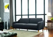 JULIE, canap&eacute; Clic-clac scandinave rev&ecirc;tement tissu ,JULIE -Clic Clac scandi- tissu BZ1166-22 Bleu acier 196*91/113*81cm