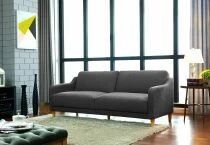 JULIE, canap&eacute; Clic-clac scandinave rev&ecirc;tement tissu ,JULIE -Clic Clac scandi- tissu BZ1166-22 Bleu acier 196*91/113*81cm